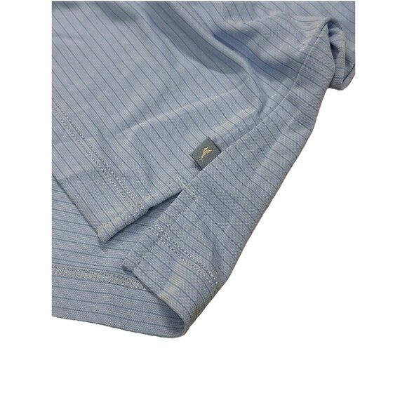 Tommy Bahama Men's Large Seabank Sky Blue Bay Stripe Performance Polo Shirt - Picture 9 of 12